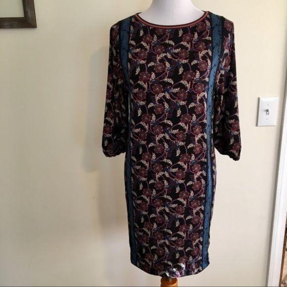 Max Studio Boho Dress XS Paisley Bohemian Deco - Picture 1 of 9